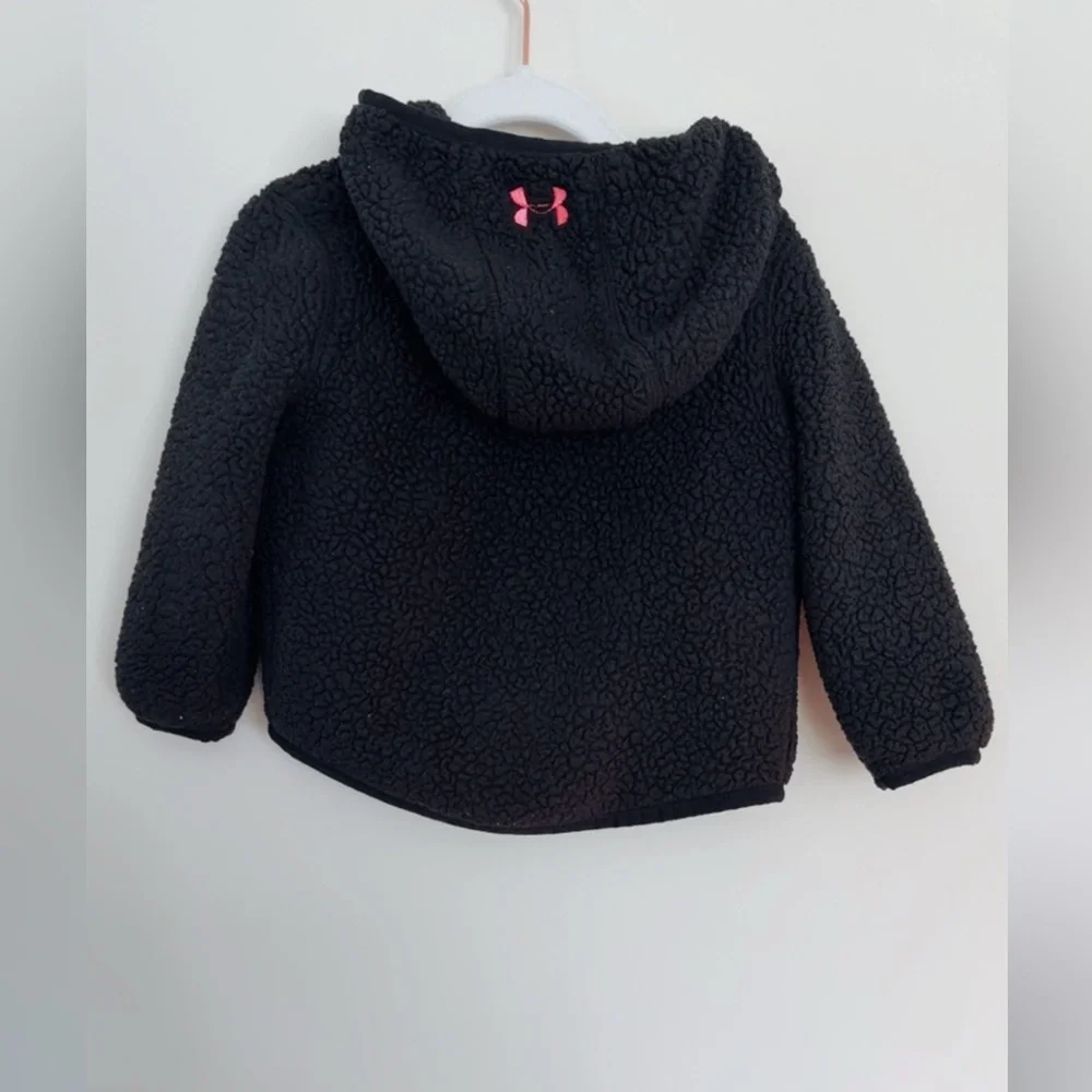Toddler Under Armour Black Jacket with Neon Pink Details
